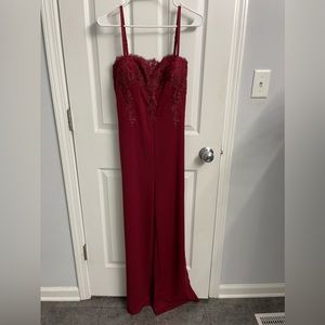 🩵NWOT HAUTE MONDE LACE JUMPSUIT, Large